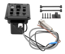 Pickup med mikrofonmixning Dual Mode Preamp Equalizer Piezoelektriska gitarrtillbehör