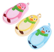 3 exfolierade duschsvampar söta pingvinformade kroppssvamp Spa cellulitmassager ryggskrubb svamp barns babyshower