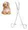 Hemostatisk rengöringstång i rostfritt stål med böjd spets för husdjur, hund, katt, hårborttagning, 20 cm