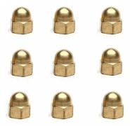 Acnor Hex Nut Cap - 20 st M4 Dome Mässing Dome Hex Muttrar Dekorativt lock för Mässing Bultar Skruvar
