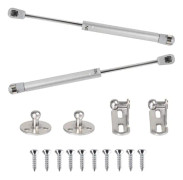 120N/44lbs Gasfjädrar 2st Gasfjäderlyft Stagstöd Mjuk Stäng Lock Stöd med skruvar för köksskåp Säng Garderob Skåpdörr Leksakslåda H