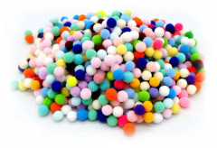 500 Kreativa Fritids Pompoms 10mm - Flerfärgade Pompom - Bra D