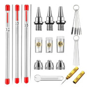 7PCS Airbrush-nål 0,2 mm/0,3 mm/0,5 mm Munstycke Airbrush-kit Universell ersättning för Airbrush-pistol