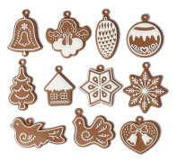 Pepparkaksgubbe Julgransdekoration Mini Jul Hängande Dekoration Konst Hantverk Gåvor