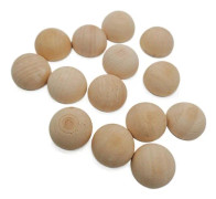300 st 15mm halva träkulor spruckna träkulor för DIY-projekt för barn och hantverksmaterial