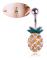 14G Kirurgiskt Stål Ananas Navel Rings Belly Button Rings Belly