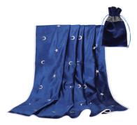 Star Moon Broderad Duk Stor Storlek Stor Storlek 80 cm Star Moon Blue (Duk + Märkesväska)
