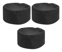 3-pack Hatt Toque Kockhatt Kök Matserveringsmössa med resår