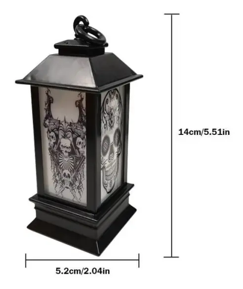 HURRISE Halloween dekorativ lykta LED dekorativ lykta för Halloween, batteridriven bordslampa, linnepaket