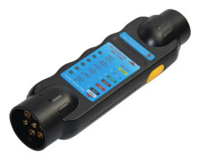 7-polig Trailer Tester Tool, Triumph 7 Pin 12V Trailer Strip Sockel Plug Tester Connector Diagnostic Tester Black