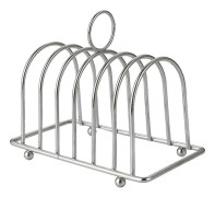 Rostad brödställning i metall, skivbrödställning, skrivbordsbrödställning, köksredskap, 14,5x8 cm
