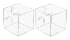 2 st basebollförvaringsfodral praktisk transparent displayställ akryllåda för tennisboll softboll pingisboll