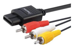 INSTEN® 1,8 m komposit ljud- och videokabel för TV-konsol Super Nintendo SNES / Nintendo 64 N64 / GameCube NGC
