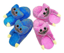 Plysch Bobby Tofflor Poppy Playtime Fyllda Tofflor (Barn 22 cm (storlek 30-33)), Rose Red）