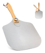 Pizzaskyffel med hopfällbart trähandtag, Pizzaspad 60,5 cm