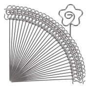 50 st 4,7''L DIY-hantverksklämma bordsnummerhållare anteckningshållare metallklämma, blomma Color 2