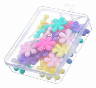 20 st nålträdare med genomskinlig låda flerfärgad plastflöde