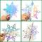 Julgranshängande snöflingor dekorationer 15-pack 3D iriserande papper snöflingor regnbåge snöflingor girlang för juldekorationer