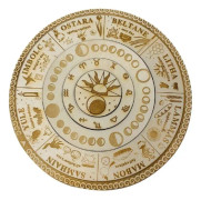 Hjul av året Hednisk häxa Wiccan kalender Kalender Kristallnät Nät Träplatta Divinationsverktyg Utmanande gåvahjul
