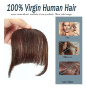 TG Bangs Hårclips-Lugg 100% Människohår Wispy Bangs Clip