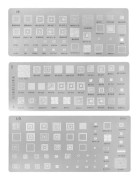 3:a BGA-mallar Kit Reballing Stencil Tenn Lödnät