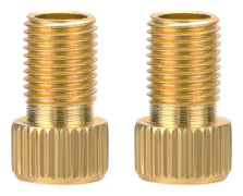 2 st Presta till Schrader mässingscykelventil adapter med tätningsring omvandlare