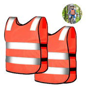 CDQ Reflexväst för barn, synlighetsväst för pojkar, flickor orange röd