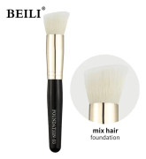 1 förpackning 100 % gethårsmakeupborstar svarta 03