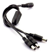 DC 5.5mm power split-kabel 1 hona - 3 hanar