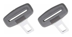 Bältevarning, Bältessiren, Bältesflik för metallspänne, Plastgrepp, Grå (2-pack)