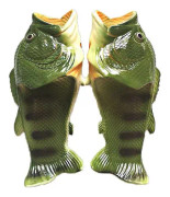 Trendiga tofflor, casual roliga fisktofflor, fiskformade tofflor gröna 25(green)