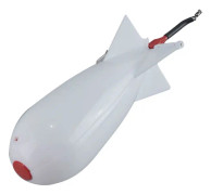 Matare Spomb Raketformade Fiskefoder Flytande Betehållare Fiskeverktyg (Vit L) White l