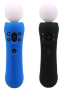 Ivyueen 2 st Anti-halk cover Case för Playstation Ps Vr Move Motion Controller Svart Blå Röd1 Svart och 1 Blå