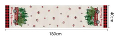 Mub- 13*72in Merry Xmas Watercolor Snowflake Home kitchen Decoration Party Supply Buffalo Plaid Christmas Trees Table Runner J+15.7*71in