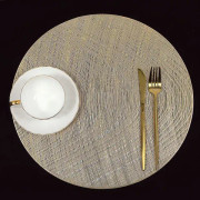 Metallunderlägg ihåliga vinylmattor halkfri värmeisolering köksbordsmattor (21102Guld, 6 st)