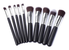10 st Makeup BrushBlack