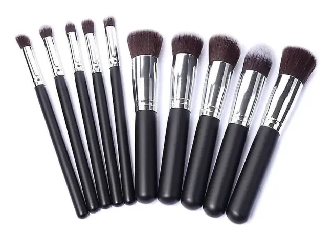 10 st Makeup BrushBlack