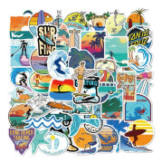 Sommar Surfing Stickers för Vattenflaskor, Laptop, Kylskåp,