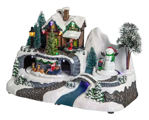 Ljuslyktande julby 23 x 15 x 16 cm