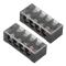 Kopplingsplint Dubbelrad Skruvklämma Trådkopplingsplint med Transparent Skydd för Brobelysning 60A 600V 2st 4 Positioner (604)
