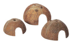 (13*6cm) 100% Naturlig Kokosnötshus För Reptil/amfibie