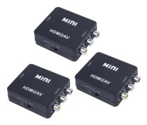 3x Mini till 3rca Cvbs Composite Video Av Converter Adapter Tv Ps3 Vhs Vcr Dvd Black