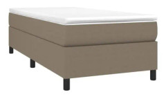 Taupe sängfjäderbotten 100x200 cm Tyg YOS7290578896249