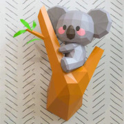 1 st 3D Djur Origami Papphantverk DIY Modell 3D Geometrisk Papp