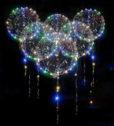 20 st LED-ballonger, lysande ballonger, färgglada heliumballonger