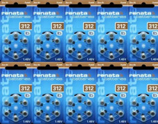 60 x Renata Storlek 312 PR41 Bruna hörapparatbatterier 6 st