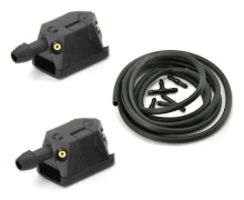 Bil 4-vägs vindrutespolare Torkarblad Vattenspraymunstycken för Volvo Lastbilar FL FE FM FH FH16 FMX VHD VNL VNM VNR VNX VM