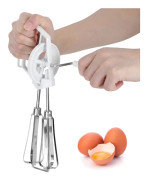 Hand Crank Beater (Vit), Rostfri Hand Crank Mixer Beater Rotati