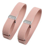 Elastisk justerbar armbandslinne strumpa hållare (rosa) Pink