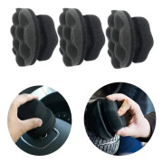 3st däckförbandsapplikator, däckglansapplikator förbandsdyna med insexhandtagsdesign, återanvändbar däckrengöringssvamp kompatibel med däck null none